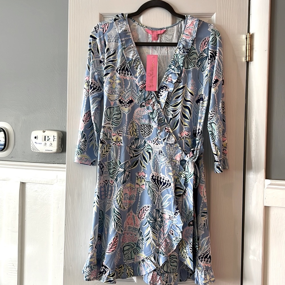 Lilly Pulitzer Lapis Lanterns Romper Dress